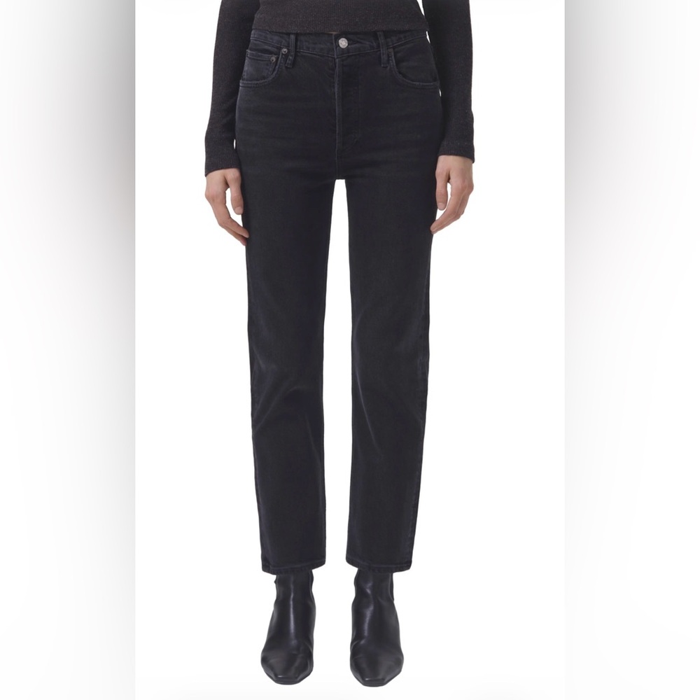 AGOLDE Riley High Waist Black Jeans 29
